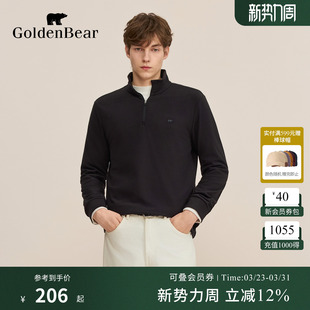 BEAR 金熊 春季 薄绒保暖长袖 GOLDEN 男装 T恤打底衫 7A抗菌