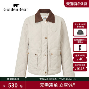 GOLDEN BEAR 金熊 女士短款 新品 新款 棉服 冬季