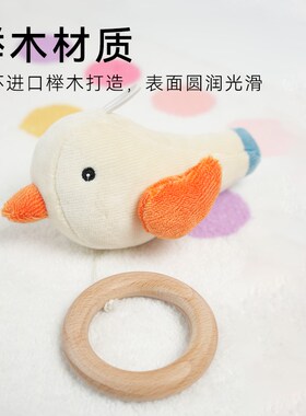 新生床儿婴e铃吊饰小鸟音乐拉铃木环宝宝可车毛绒挂件推爱安抚玩
