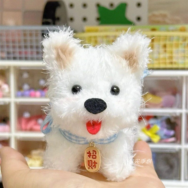 网红小款扭扭棒爆狗小猫手工diyC包料材女生玩具毛绒玩偶成品礼物