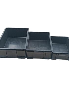 静电周转箱配盖箱塑料电子配件周转箱PP黑色塑胶箱乌龟箱防静电箱