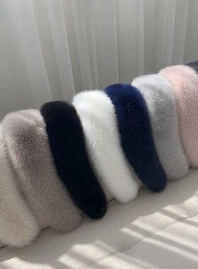 毛领单卖白色仿狐狸毛男女通用羽绒服大衣毛领子单买帽条保暖时尚