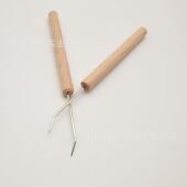 loom 实木弯针wooden knitting hook