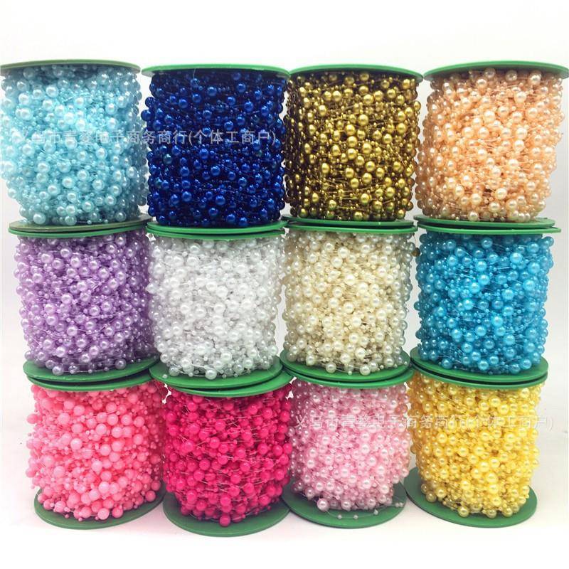 8+3鱼线珠ABS珍珠链亚克力婚庆DIY圣诞珠宝装饰路引拍摄道具