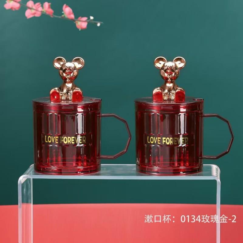 结婚洗漱套装女方陪嫁物品婚礼牙刷漱口杯子一对皂盒婚庆用品皂盒