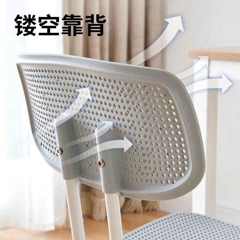 电脑椅家用镂空转椅可升降办公椅简约塑料化妆椅会议室培训椅子