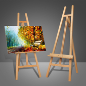 绘岳榉木美术素描画架1.5米后撑式 油画架全实木可升降木质展示架