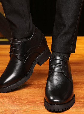 新款男士增高鞋男l12cm隐形内增高皮鞋商务男鞋12厘米厚底英伦