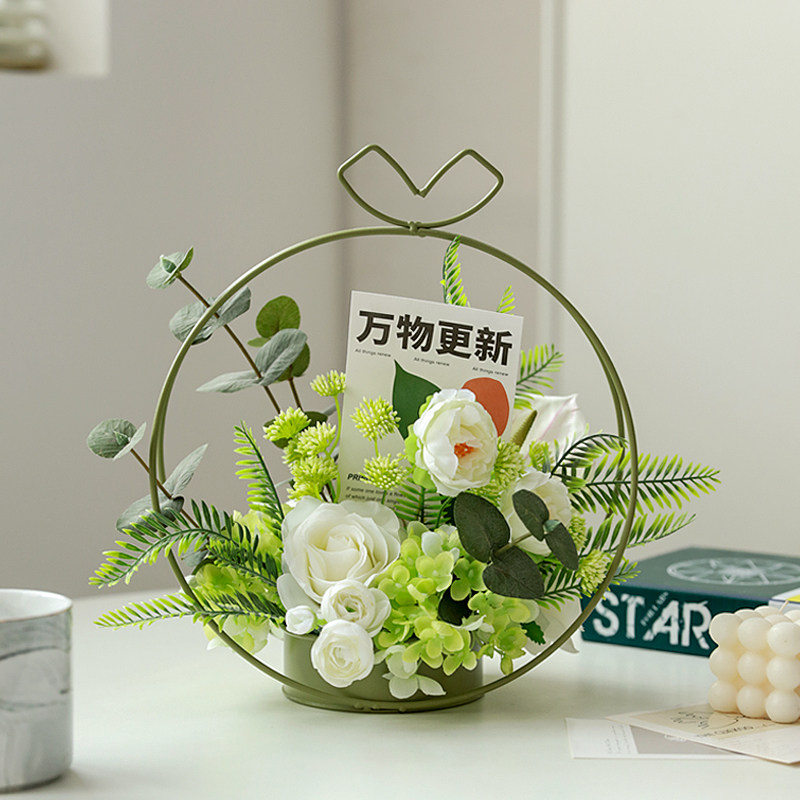 花束仿真c花花篮摆设客厅茶几花餐桌花摆件网红假花装饰美容院摆