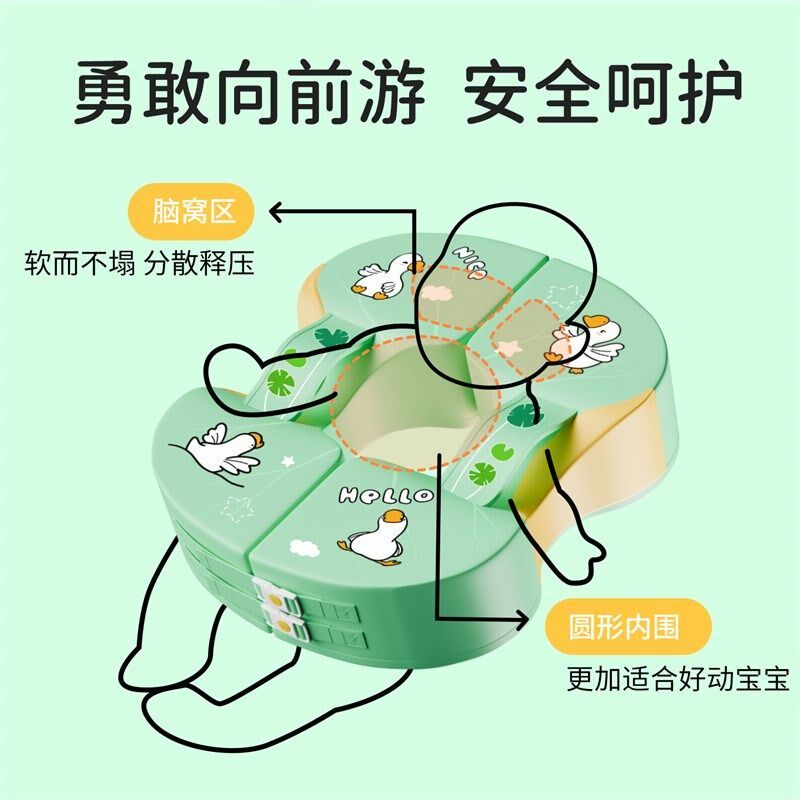 婴幼儿游泳圈儿h童浮圈4-6月5y岁以上宝宝手臂圈免充气防侧翻腋下