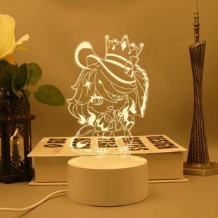 原神胡桃周边芙宁娜手办心海可莉魈温迪钟离提纳里小夜灯生日礼物