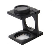 金属折叠20倍照布镜便携式 网点印刷照布纺织珠宝鸽眼带刻度放大镜