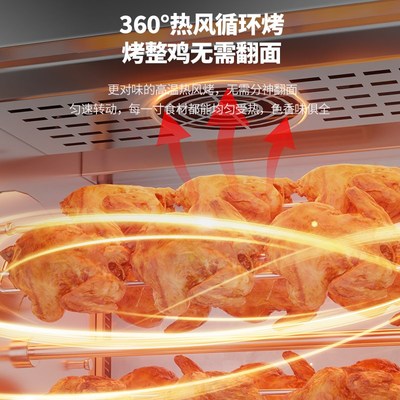 多功能爆汁烤鸡炉商用热风循环烤鸡架电热烤箱奥尔良鸡腿炉烧鹅炉
