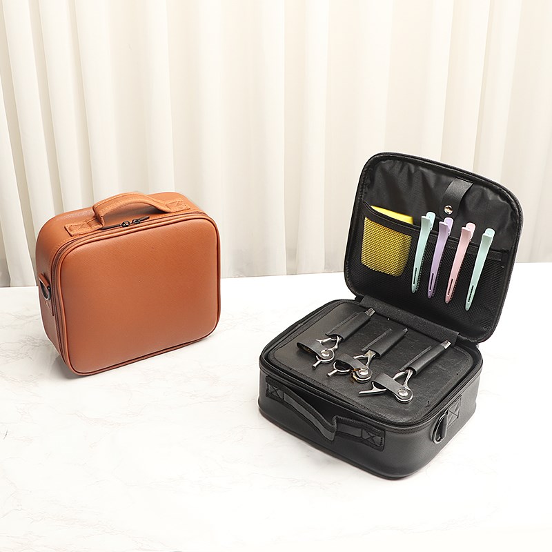 皮质专业发型师工具包理发师美发包大容量梳子电推剪收纳包剪刀包