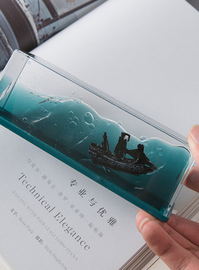 游轮流体漂流瓶桌面摆件永不沉没翻船泰坦尼克号邮轮生日礼物男女