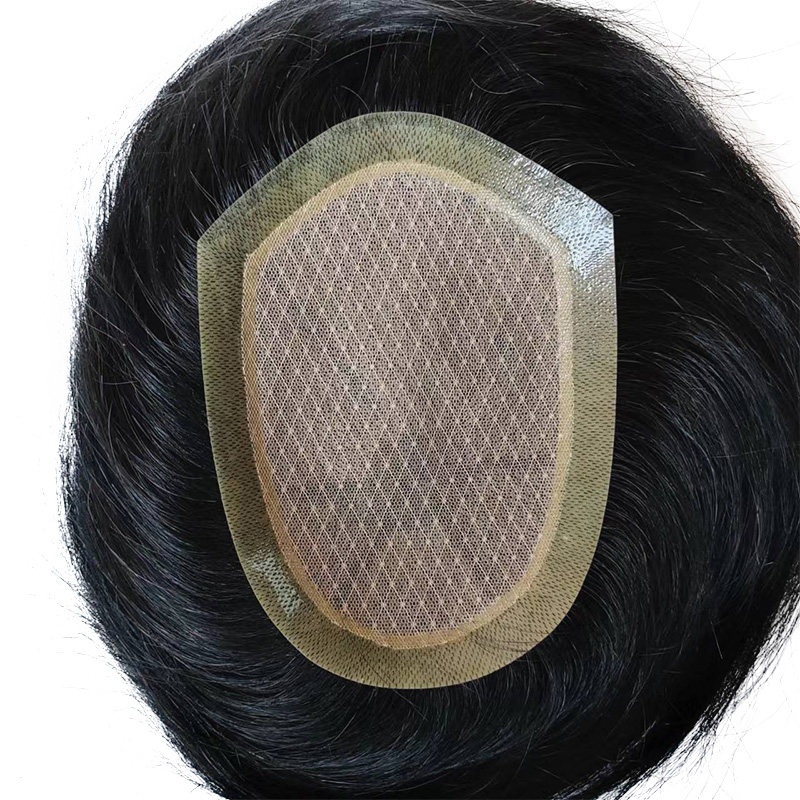 假发片头顶补发块真发递针假发男士生物头皮无痕补发时尚帅气自然