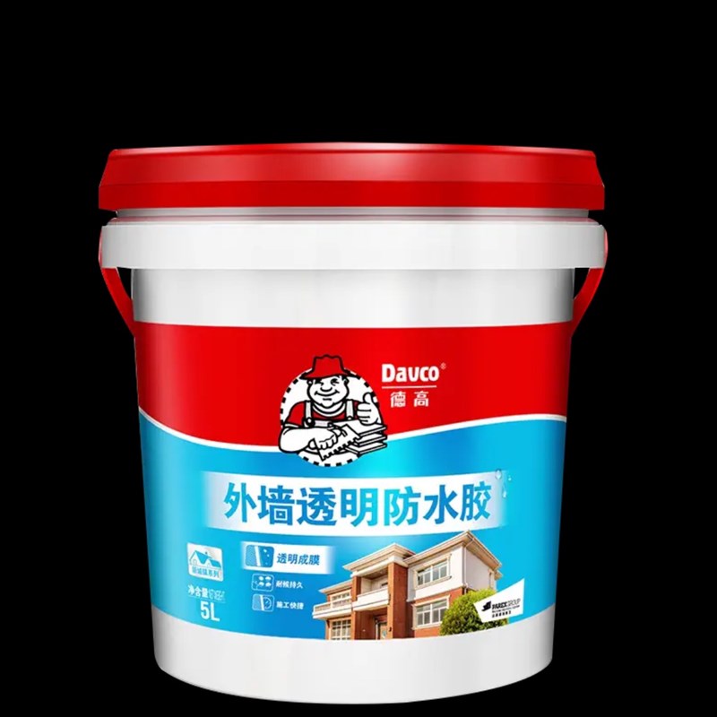 德高外墙透明防水胶楼顶屋顶补漏材料渗水免砸砖防水涂料阳台屋面