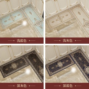 厨房地垫长条地毯家用吸水防滑垫子防油脚垫入户门口门垫 复古欧式