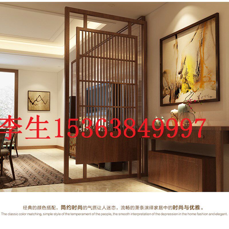 中式屏风折叠移动隔断墙r现代客厅简易布艺办公室养生馆酒店折屏