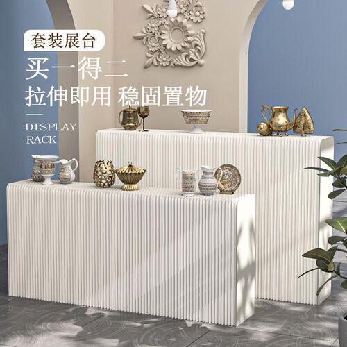 展台展示台多功能套n装展台多层展架产品陈列架置物架展会折叠便