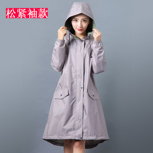 雨衣女单人衣潮便携成人时尚徒步长款防M水风衣款旅游雨披可爱