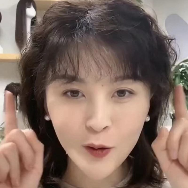 女洋气女新新款女士新款刘海真C头皮假发片补发片头顶补发块