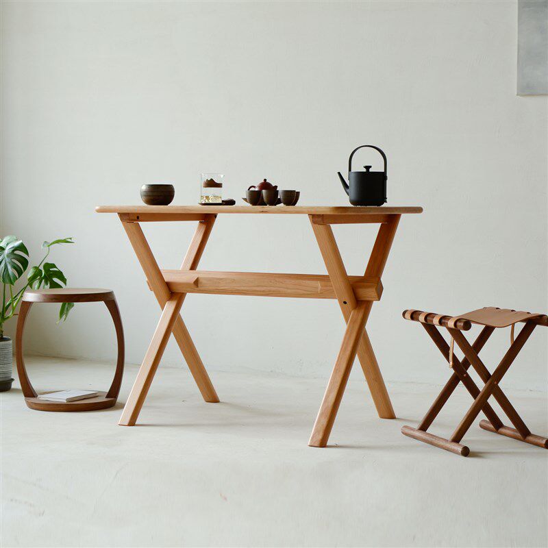 时作 X横梁桌 l实木茶桌书桌餐桌长条桌侘寂风传统木建筑梁架技艺,住宅家具,家用茶台/茶桌,淘宝优惠券,粉丝福利购,淘宝优惠卷