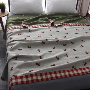 全棉纱布毛巾被空调毯子沙w发巾休闲毯夏季多功能单双人床盖毯