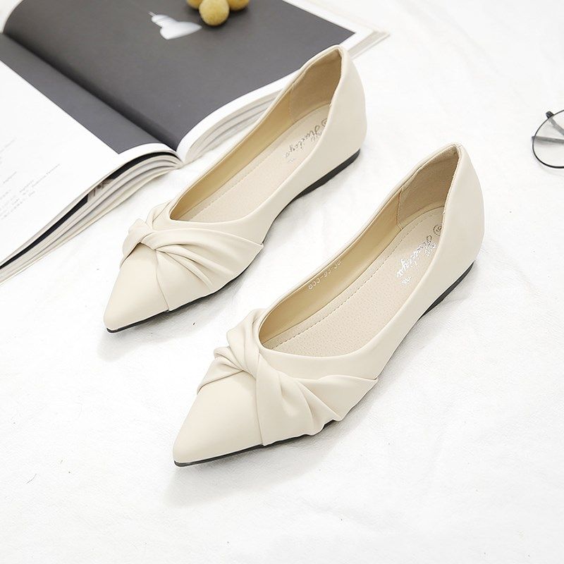 单鞋女平底鞋2g024春秋新款百搭浅口豆豆鞋软底软皮时尚尖头女鞋,女鞋,浅口单鞋,淘宝优惠券,粉丝福利购,淘宝优惠卷