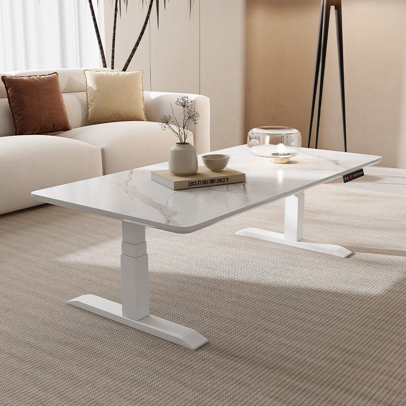 岩板电动升降桌茶几餐桌智能办公桌家用意式极简R电脑桌书房小户