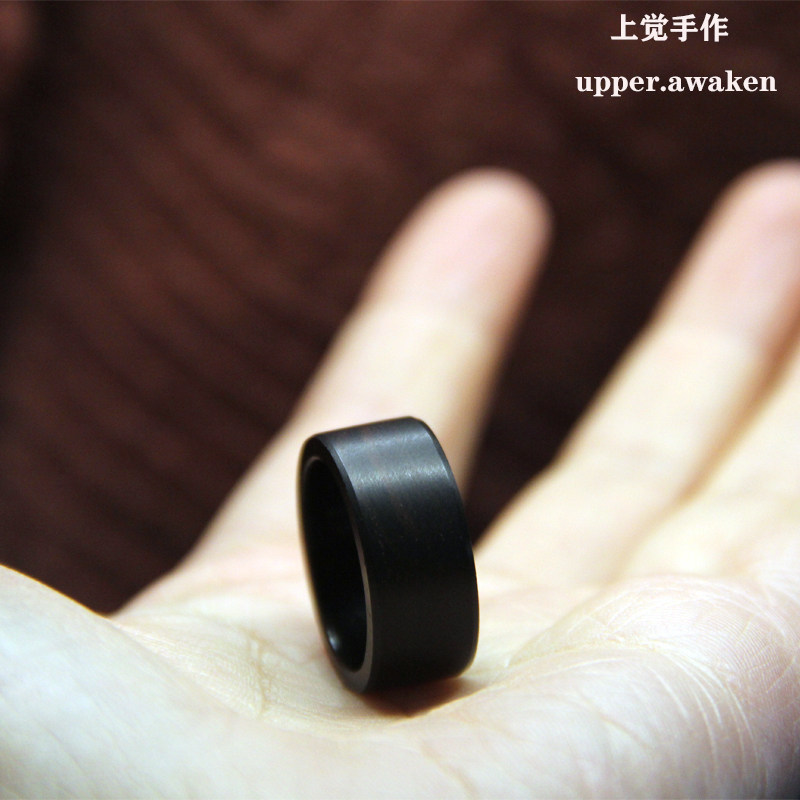 上觉手作黑檀木戒指男女戒指A简约木质指环男女朋友情侣礼物