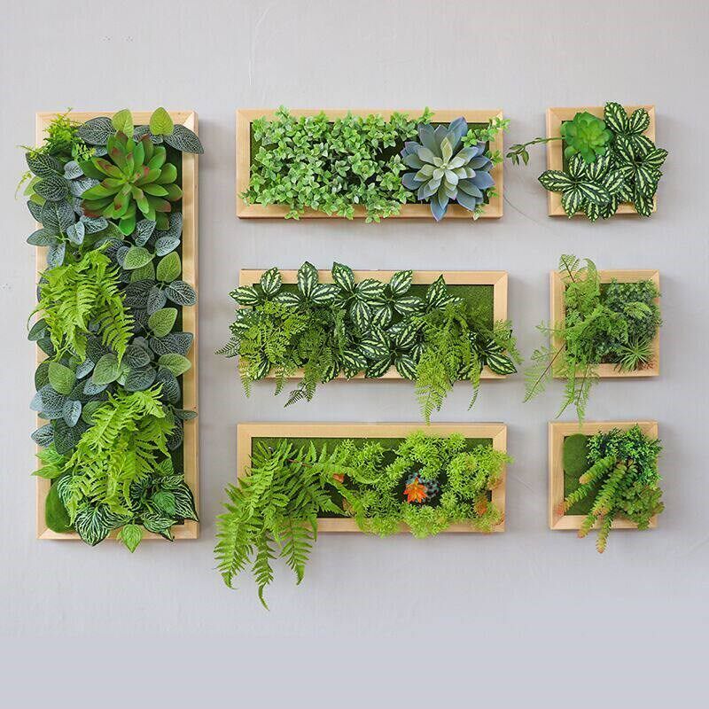 苔藓画挂墙壁绿n植立体墙面装饰假花相框工业风