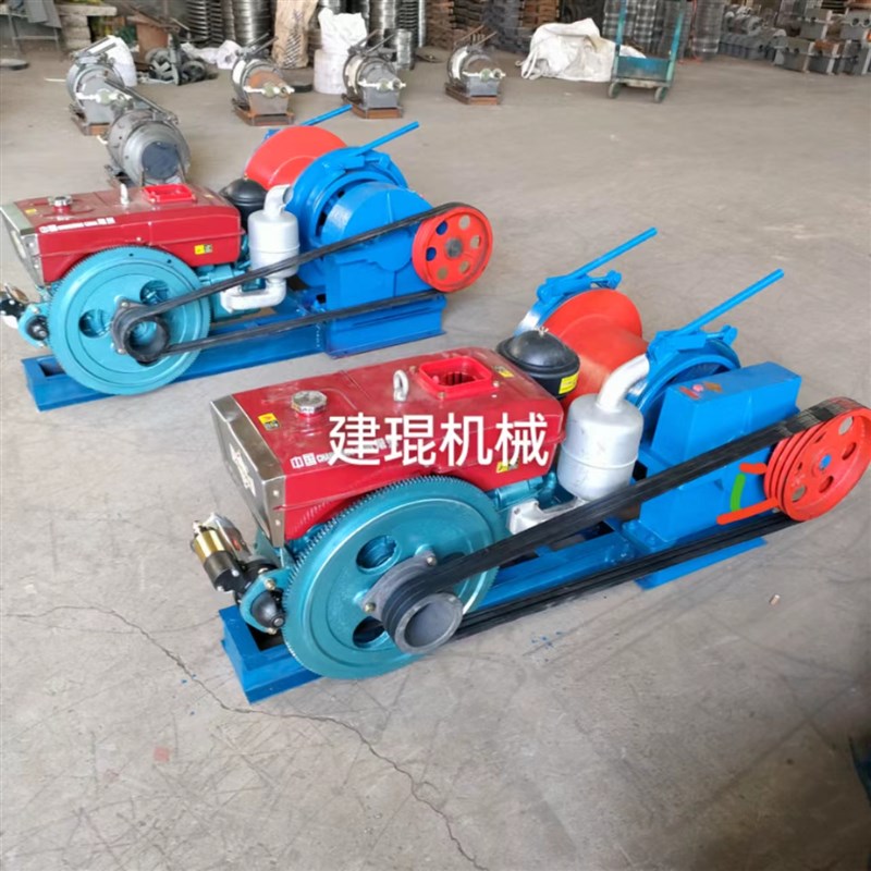 1吨2吨3吨5吨8吨10吨手刹卷扬机柴油J机带动卷扬机快速溜放卷扬机