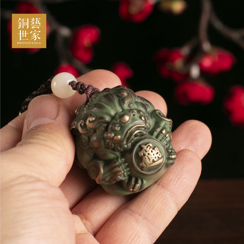 全铜招财转运貔貅摆件手把件随身盘玩装饰文玩聚财进W宝皮丘吊坠