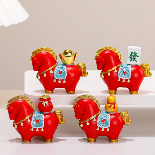 吉祥物马年国潮摆件卡通可爱桌面