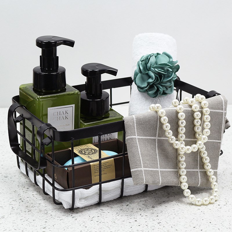 样板间摆件d铁艺收纳筐套装组合全屋定制展厅样板房卫生间软装饰