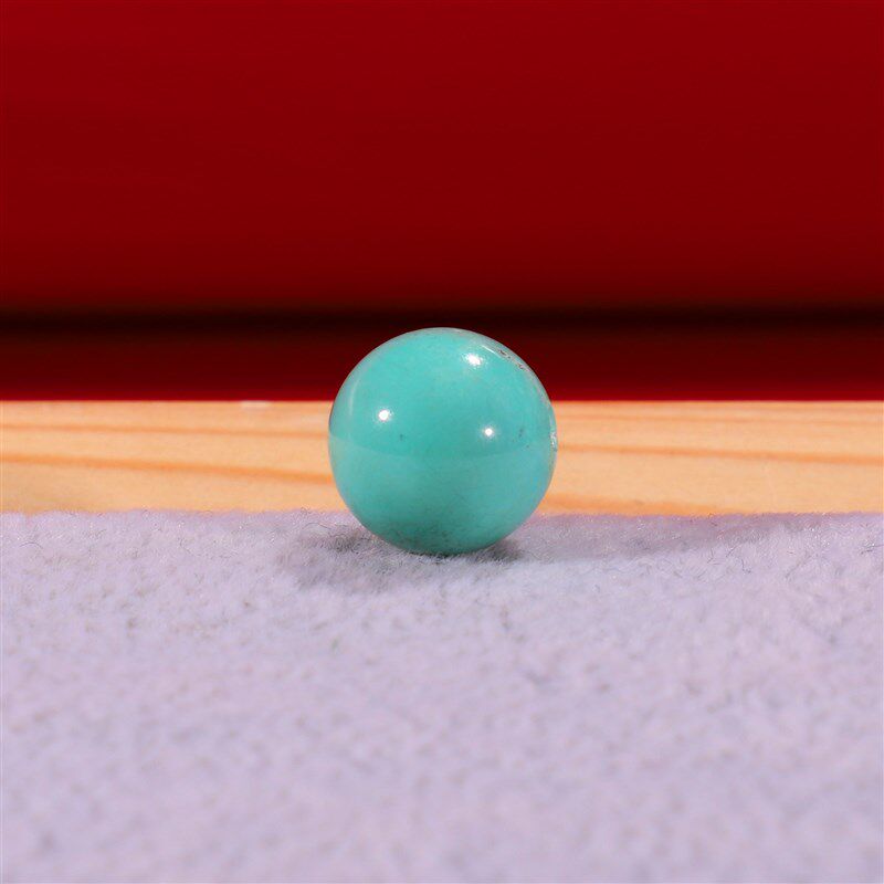 原矿绿松石圆珠单i珠10.5mm 高瓷高蓝单颗 湖北松石单珠散珠 136