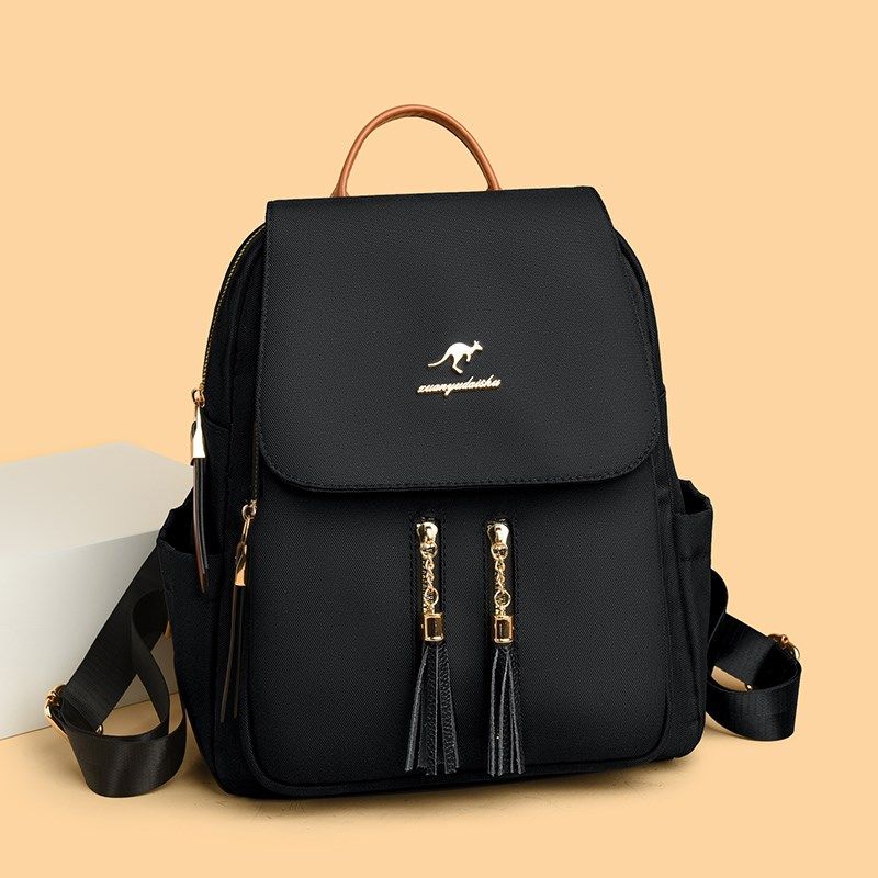 尼龙双肩包女2025新r款旅游轻便时尚洋气百搭妈咪双肩背包帆布小