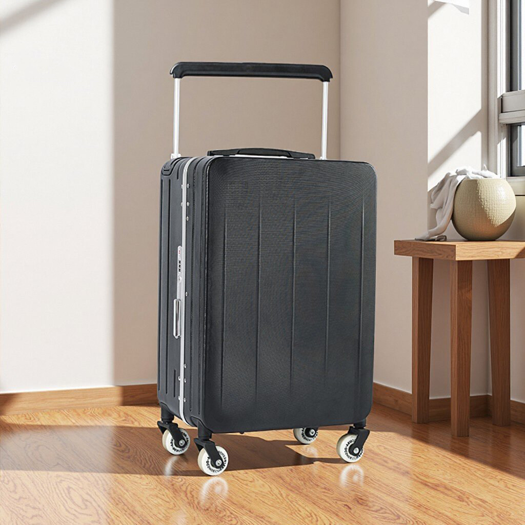 2026铝框拉杆箱静音万向轮宽拉杆行李箱PC旅行箱20寸可登机密码箱