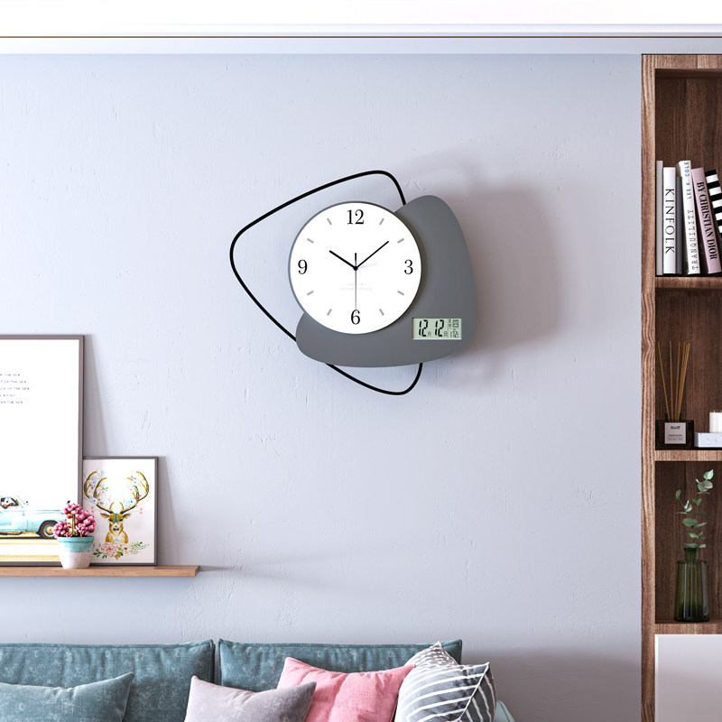 网红轻奢钟表挂钟客厅家用时尚时钟挂墙2023新款静音挂表创意餐厅