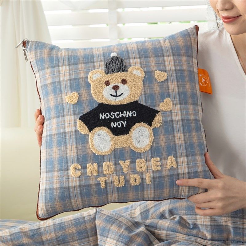 全棉抱枕被子两用加厚空调毯午睡办公室枕头被汽车靠枕折叠二合一,居家布艺,抱枕被,淘宝优惠券,粉丝福利购,淘宝优惠卷