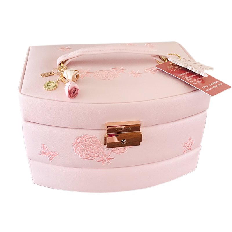 乐迷迪新款大首饰盒珠宝盒甜美伴手礼饰品收纳盒送人结婚生日礼物