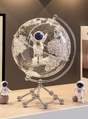 地球仪摆件轻奢高级感小众宇航员太空人男孩女童书桌生日乔迁礼物