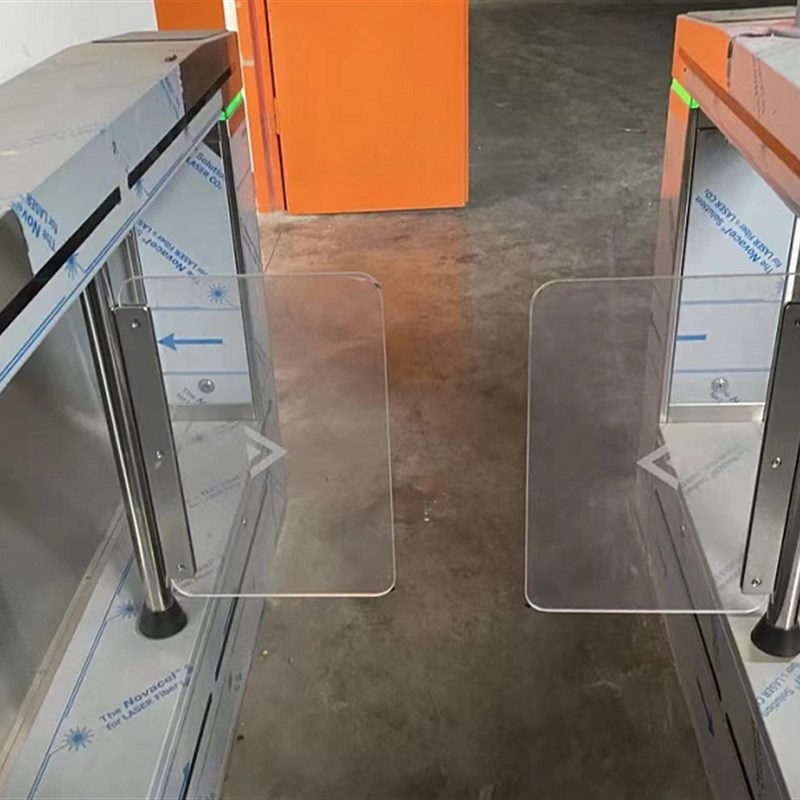 定制小区写字楼闸机玻璃板速通门亚克力板人形闸机玻璃板