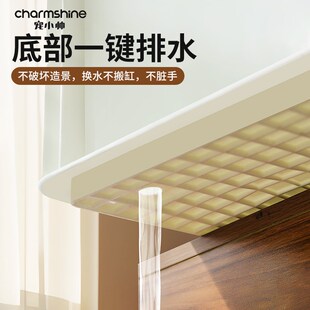 乌龟饲养缸新款免换水生态底滤水陆两栖造景爬宠缸家用可视周转箱