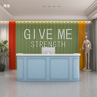 女装店法式前台接待收银台奶茶店童装店吧台甜品店双台面简约柜台