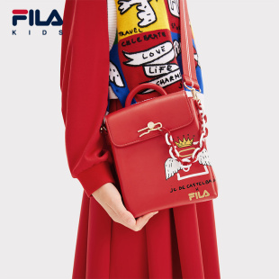 斜挎包潮 女中大童新年款 FILA斐乐儿童书包红色包包2025年春季 新款