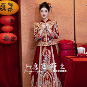 秀禾服2025新款 新娘结婚高端重工中式 嫁衣出阁金边传统敬酒礼服