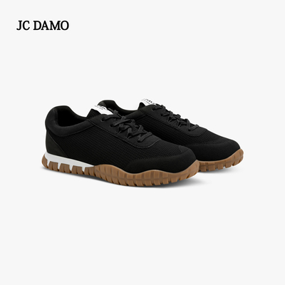JC DAMO2025秋季新款时尚百搭德训鞋女厚底显脚小百搭休闲阿甘鞋