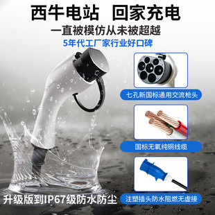 新能源电动汽车充电器家用便携比亚迪随车充电桩免接地充电枪